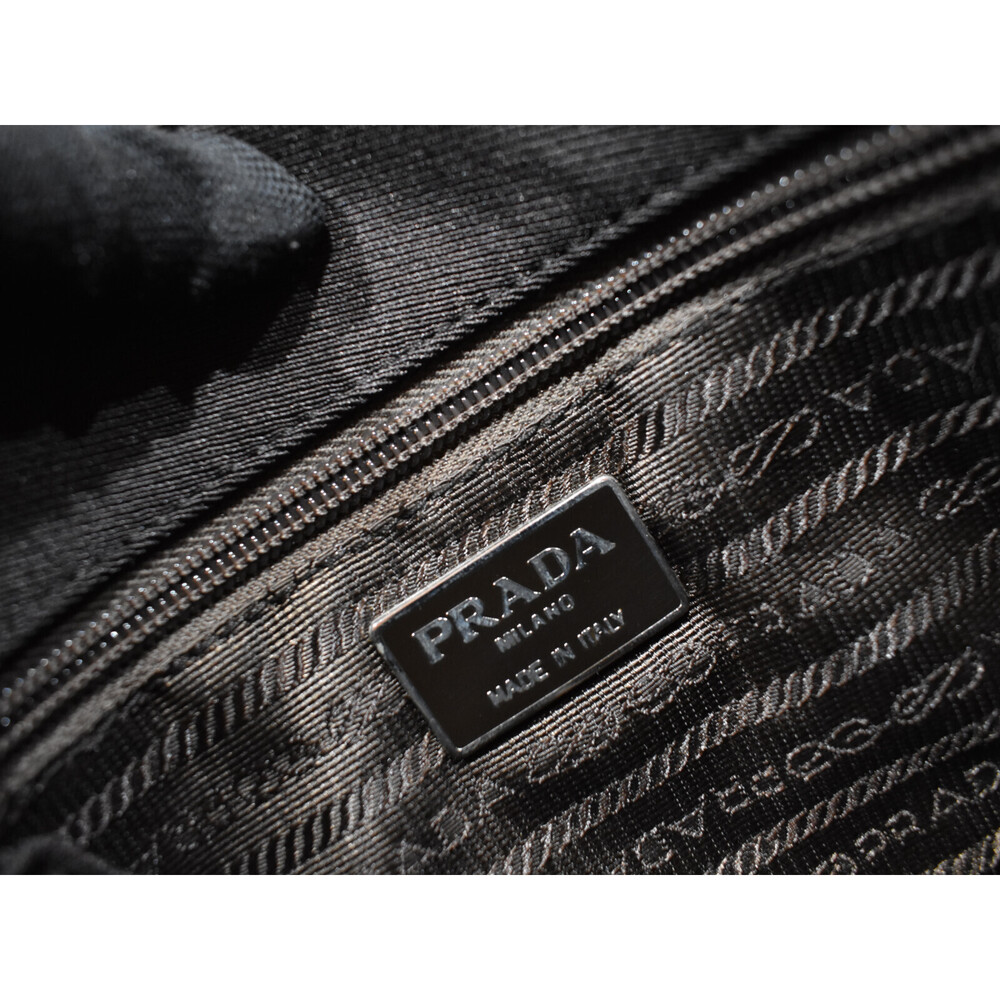 PRADA Chain Shoulder Bag Dark Brown Black - Picture 7 of 7